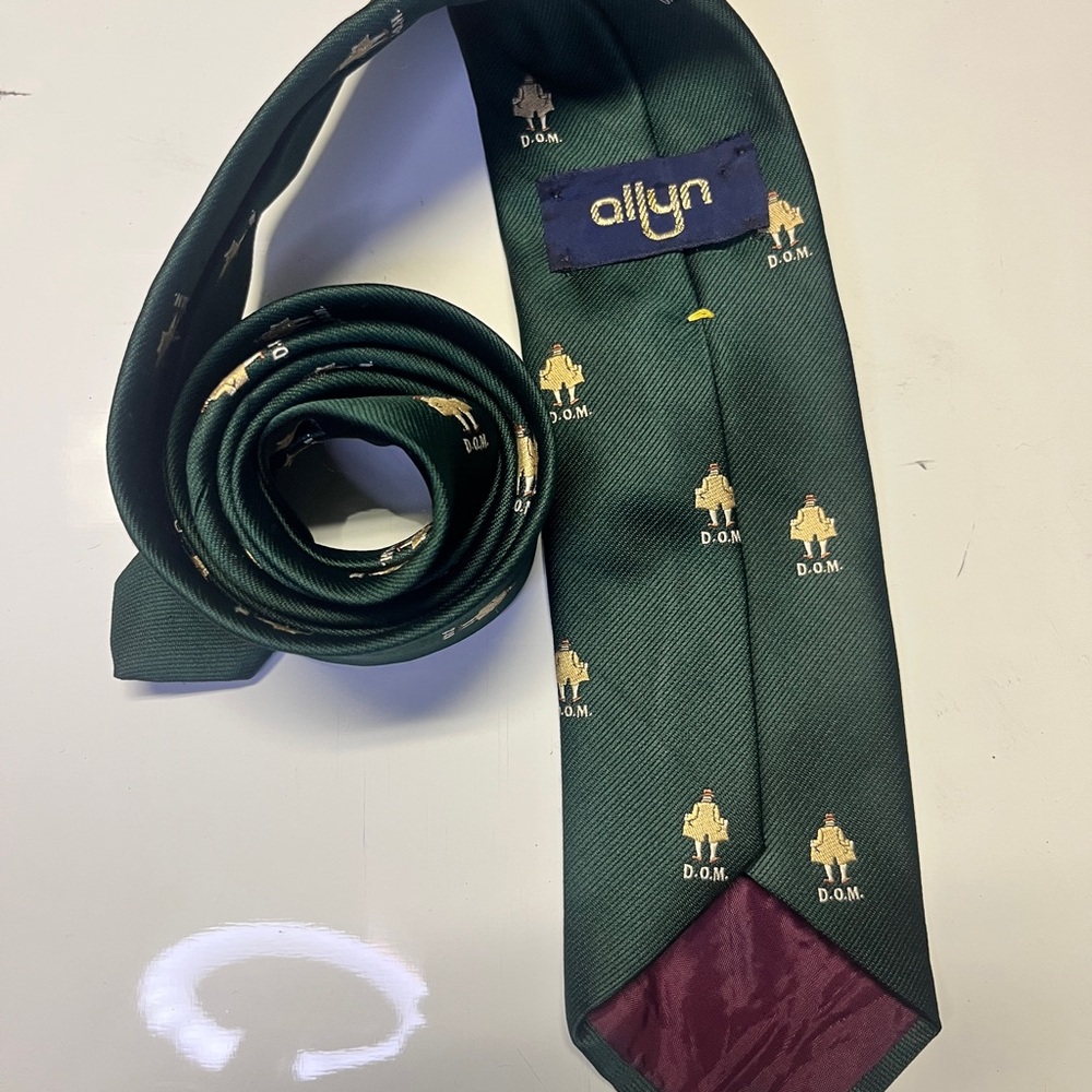 Vintage 1979 Allyn Novelty Tie Green | Retro Graphic Statement Tie Golf